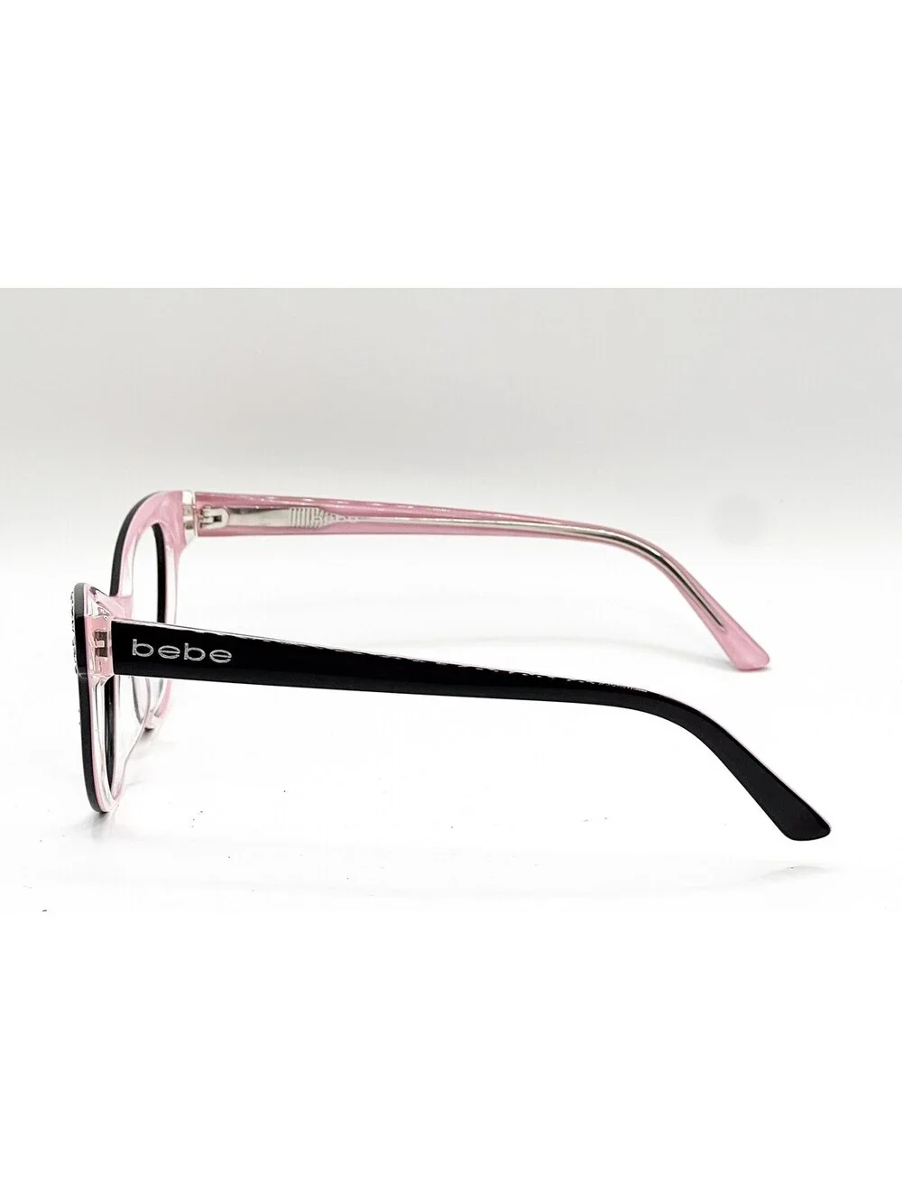 Bebe BB7024 Black Rose Cat Eye Authentic Eyeglass Frames 56-15